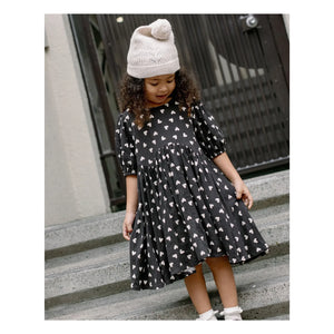 Rylee + Cru - Vestido Corazones Rosas | Negro