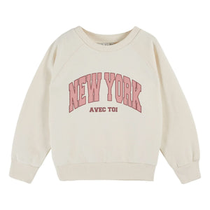 Emile et Ida - Sweat New York Organik pamuk | Krem