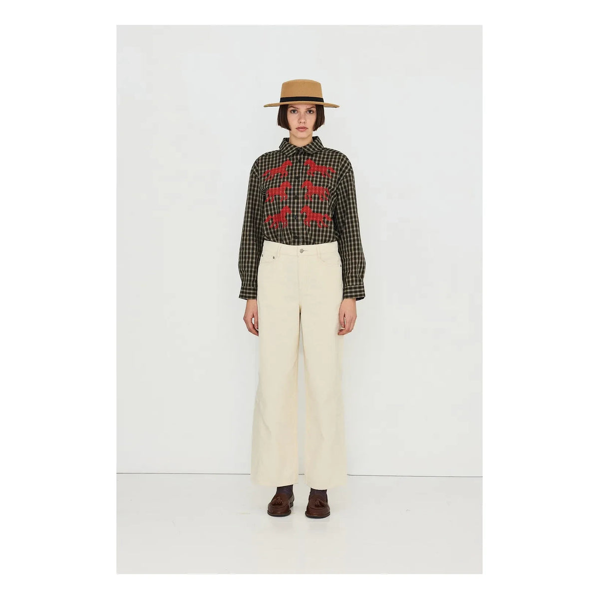 The Tiny Big Sister - Cotton Horse Shirt | Navy