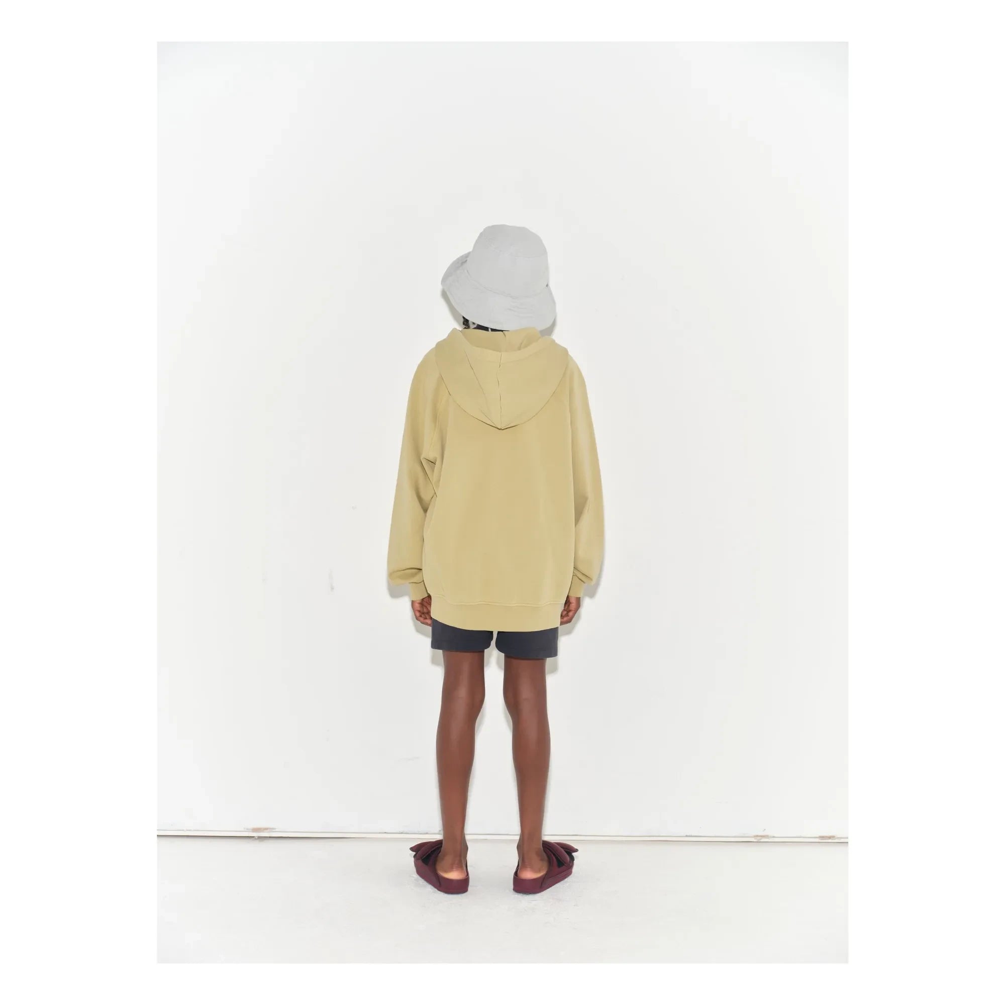 Main Story - Organik Pamuk Oversize Fermuarlı Sweatshirt | Antep fıstığı yeşili