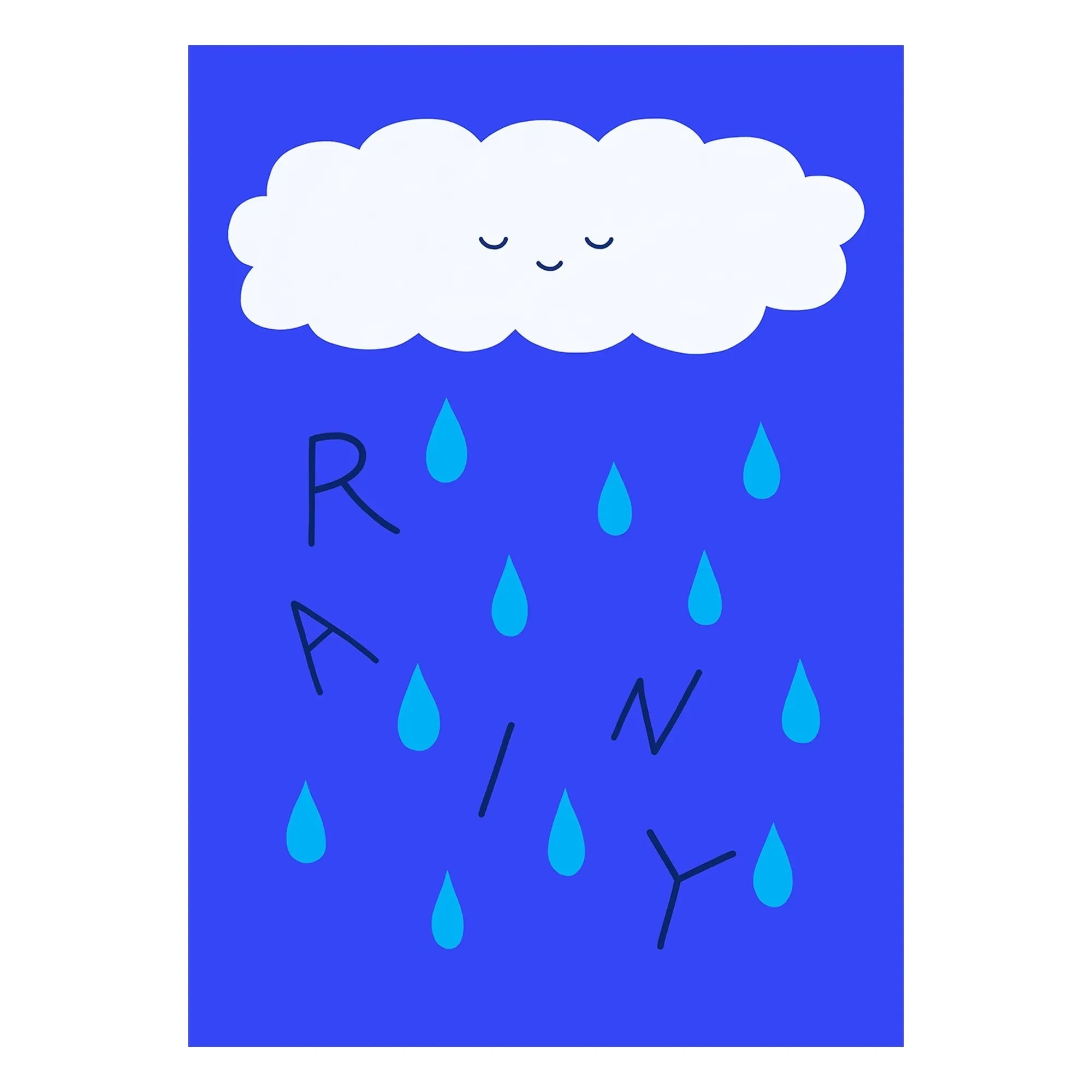 Mado - Rainy Poster | Blau