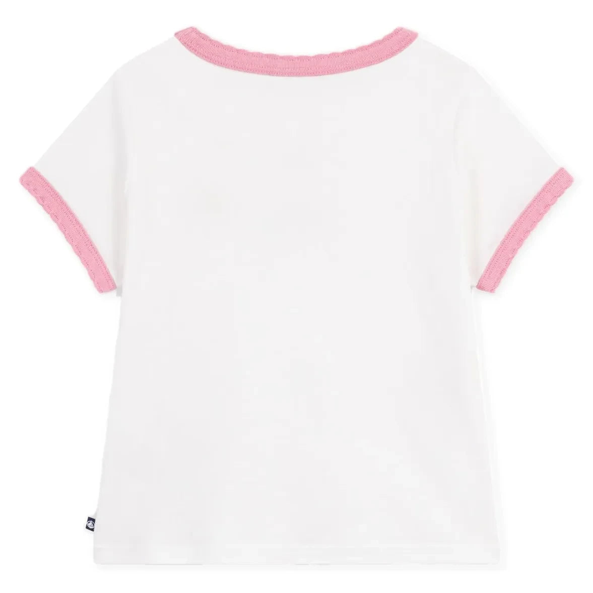 Petit Bateau - Coeur Point Cocotte تيشيرت | أبيض