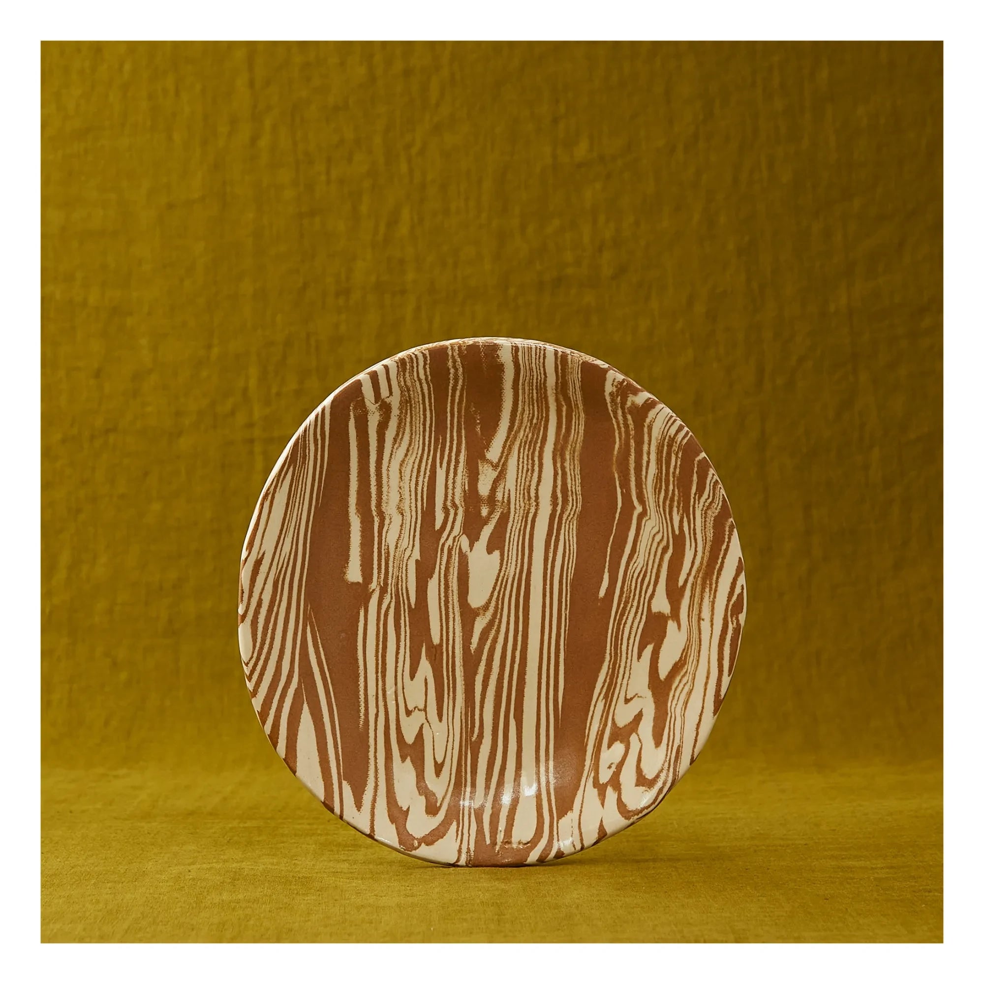 Franca Atelier - Mixed Clay Plates - Set of 2 | Brown Marble