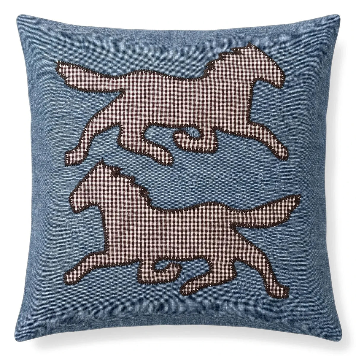 Editions Aimable - Hector Horse Pillow | Blue Chambray