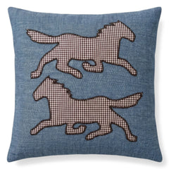 Editions Aimable - Hector Horse Pillow | Blue Chambray