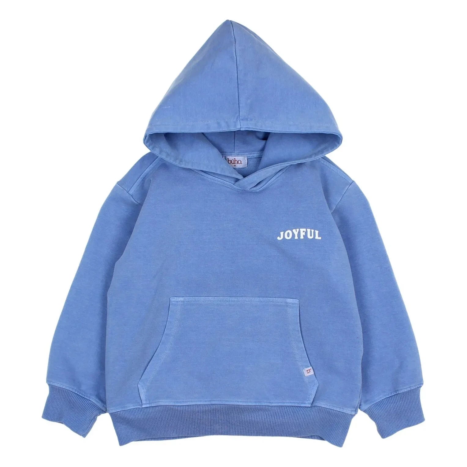 Búho - Neşeli Organik Pamuklu Kapüşonlu Sweatshirt | Mavi