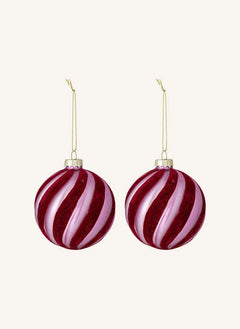 Bloomingville - Sayla Noel Süsleri - 2'li Set | Kırmızı