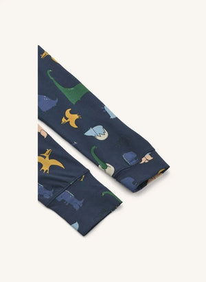 Liewood - Wilhelm Dinosaurs Organik Pamuklu Pijama | Lacivert