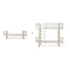 Oliver Furniture - Ranza Dönüştürme Kiti Çocuk Yatağı/Genç Yatağı Orijinal Ahşap - Ranzaya Dönüştürme | Meşe
