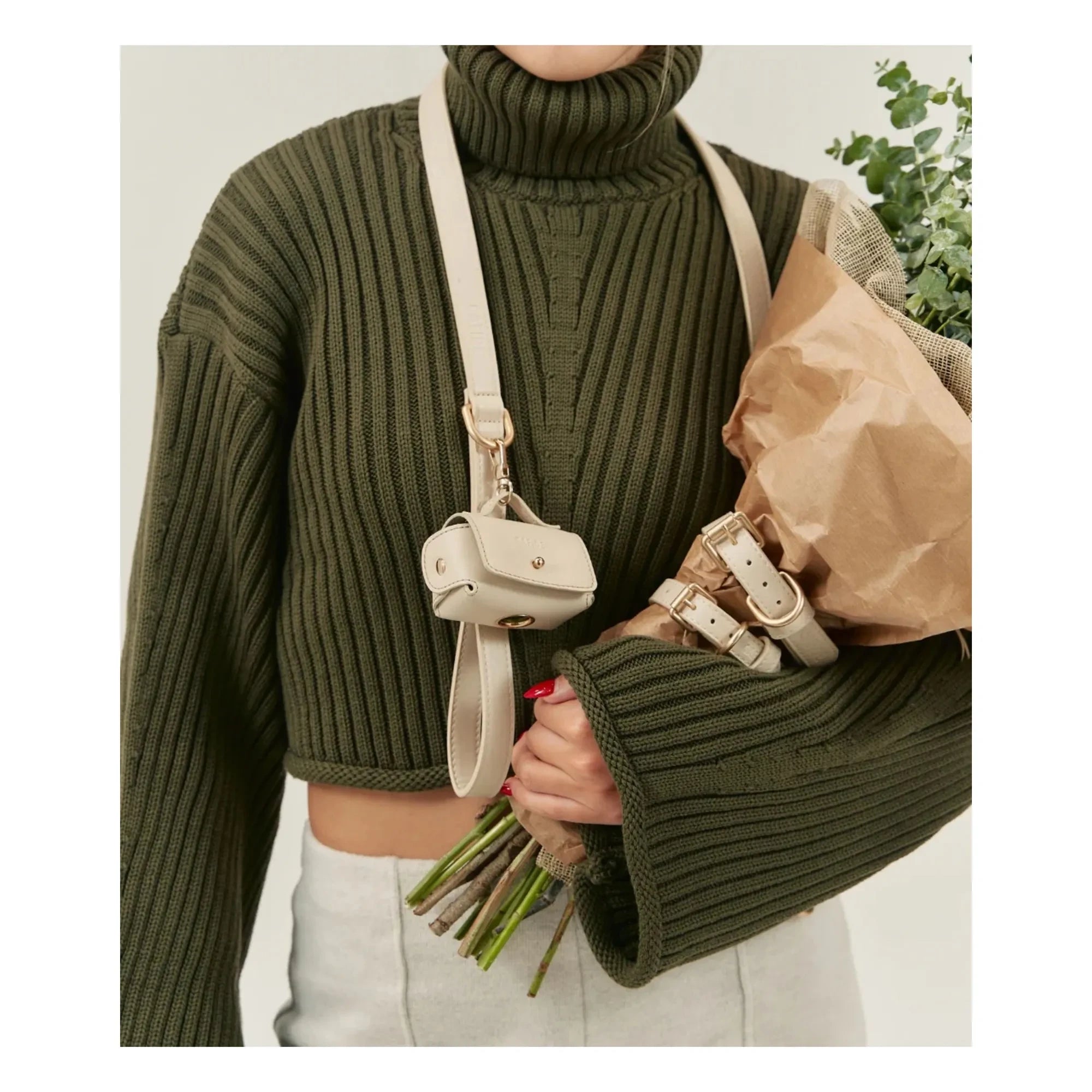 Cafide - Vegan Leather Bag Dispenser | Beige