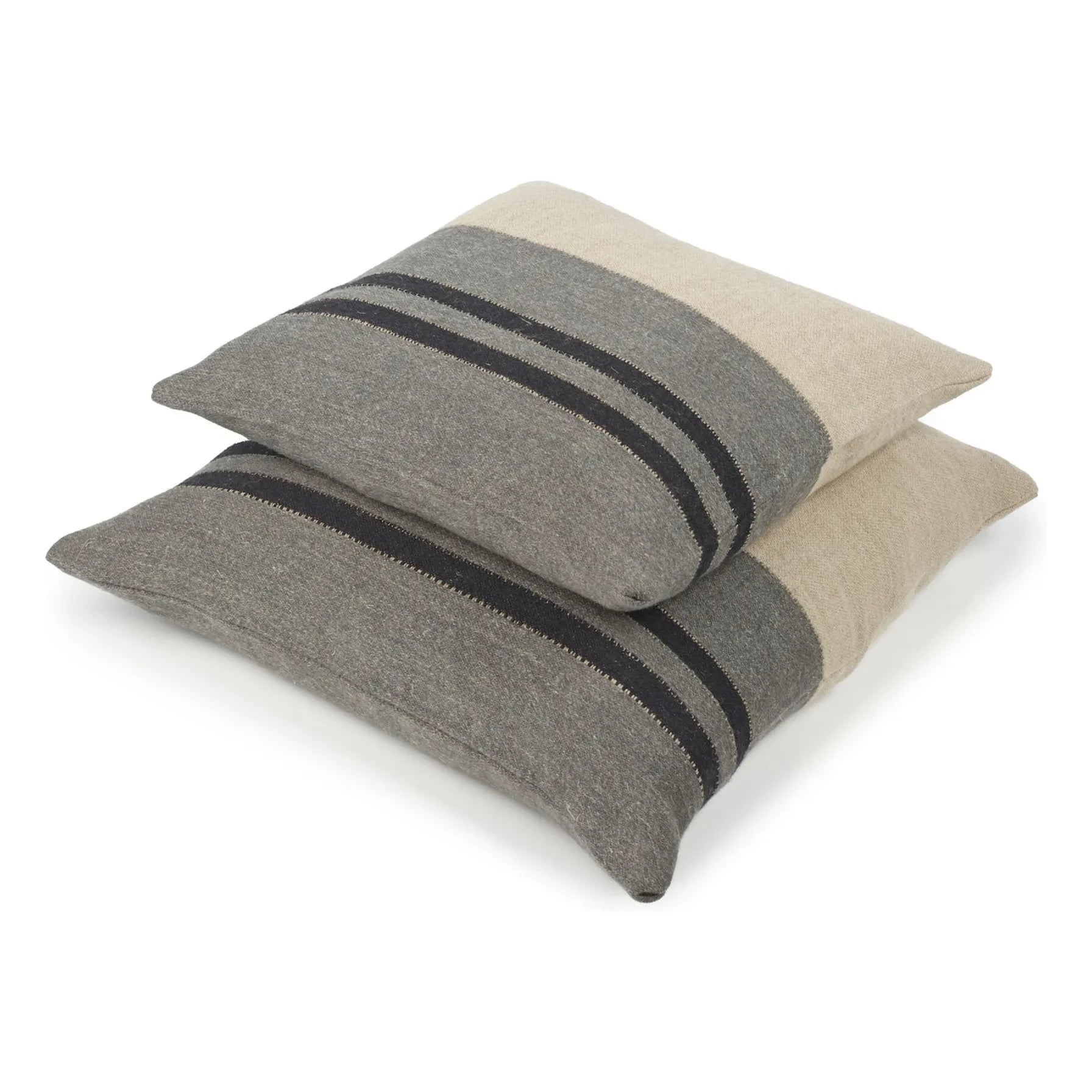 Libeco - Linen Pillowcase Black House Stripe | Carbon