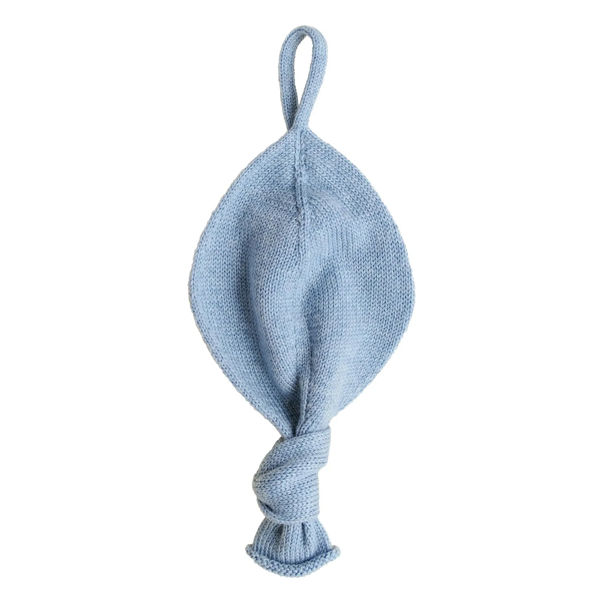 Hvid - Titi Merino Wool Pacifier Holder | Light Blue