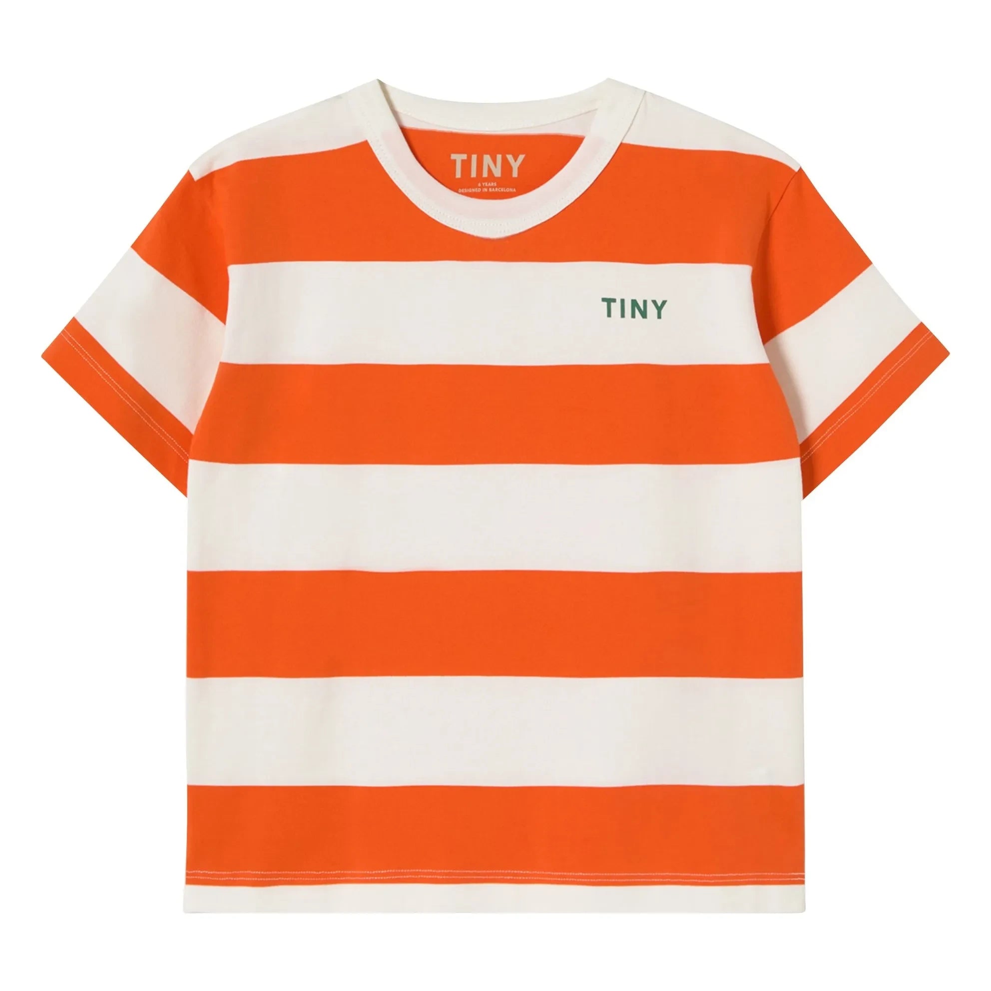 Tinycottons - Çizgili organik pamuklu T-shirt | Kırmızı