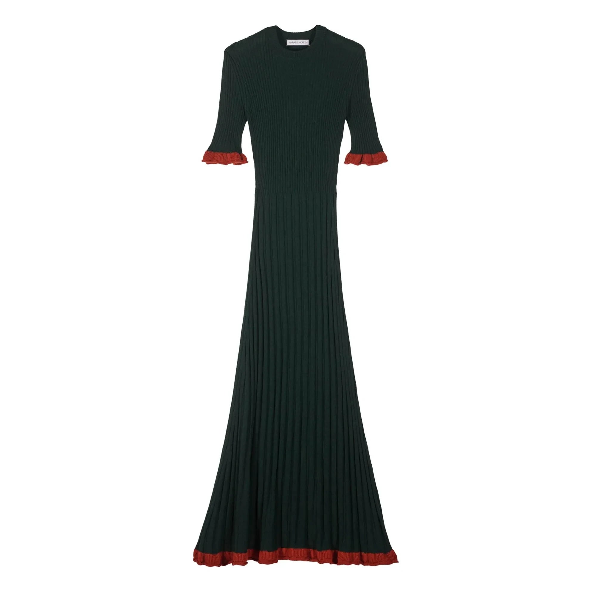 Maria de la Orden - Vestido de Lana Merino Extrafina Magda | Verde Oscuro