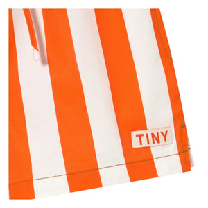 Tinycottons - Çizgili Dimi Şort | Kırmızı