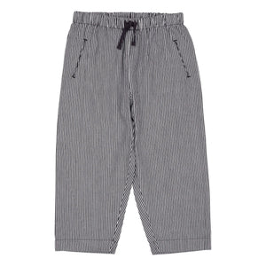 Copenhagen Colors - Organic Cotton Striped Pants | Navy Blue