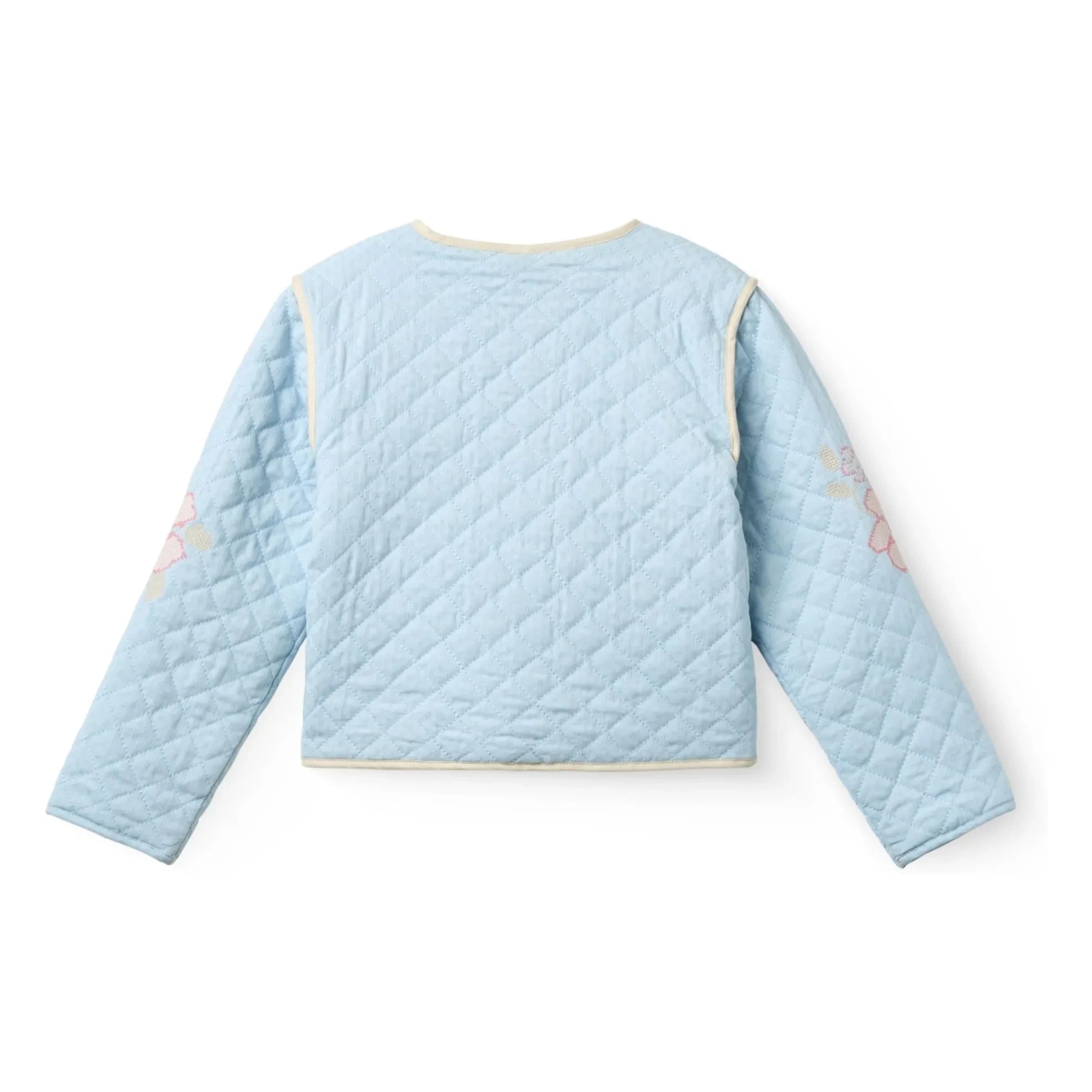 Copenhagen Colors - Organic Cotton Embroidered Quilted Jacket | Light Blue