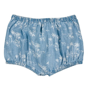 Louis Louise - Yoyo Hawai Denim Külotlu Şort | Açık Mavi