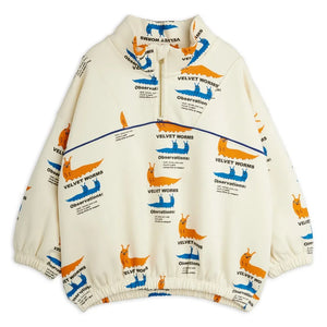 Mini Rodini - Yarım Fermuarlı Sweatshirt Organik Pamuk | Ekru