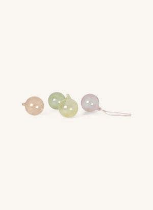 Ferm Living - Pastel Cam Yılbaşı Süsleri - 4'lü Set