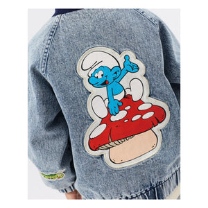 Goldie + Ace - Denim Jacket - Goldie + Ace x Schtroumpfs | Blue