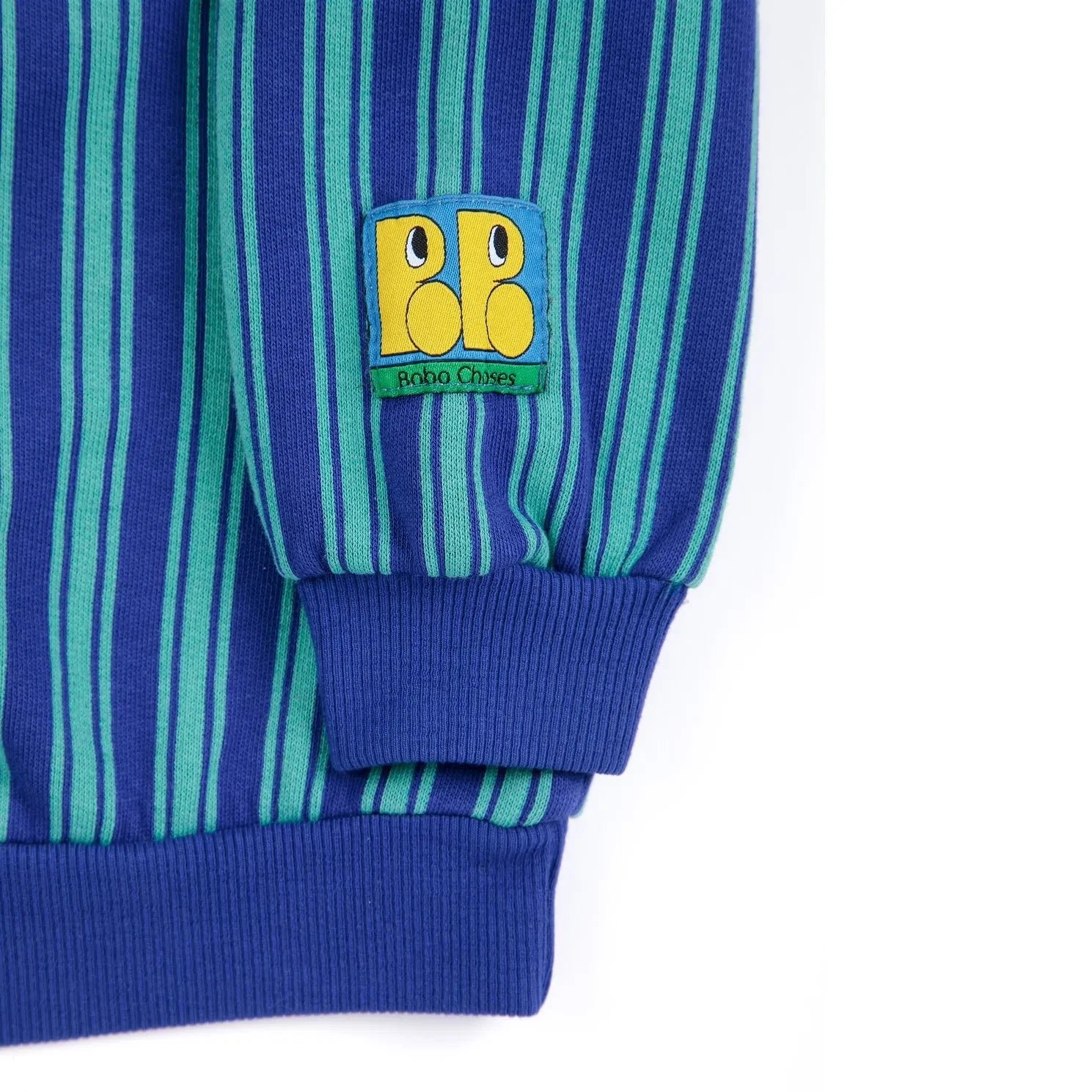 Bobo Choses - Organik pamuklu çizgili sweatshirt | Mavi