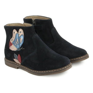 Pom d'Api - Botines de terciopelo City Fly | Azul marino