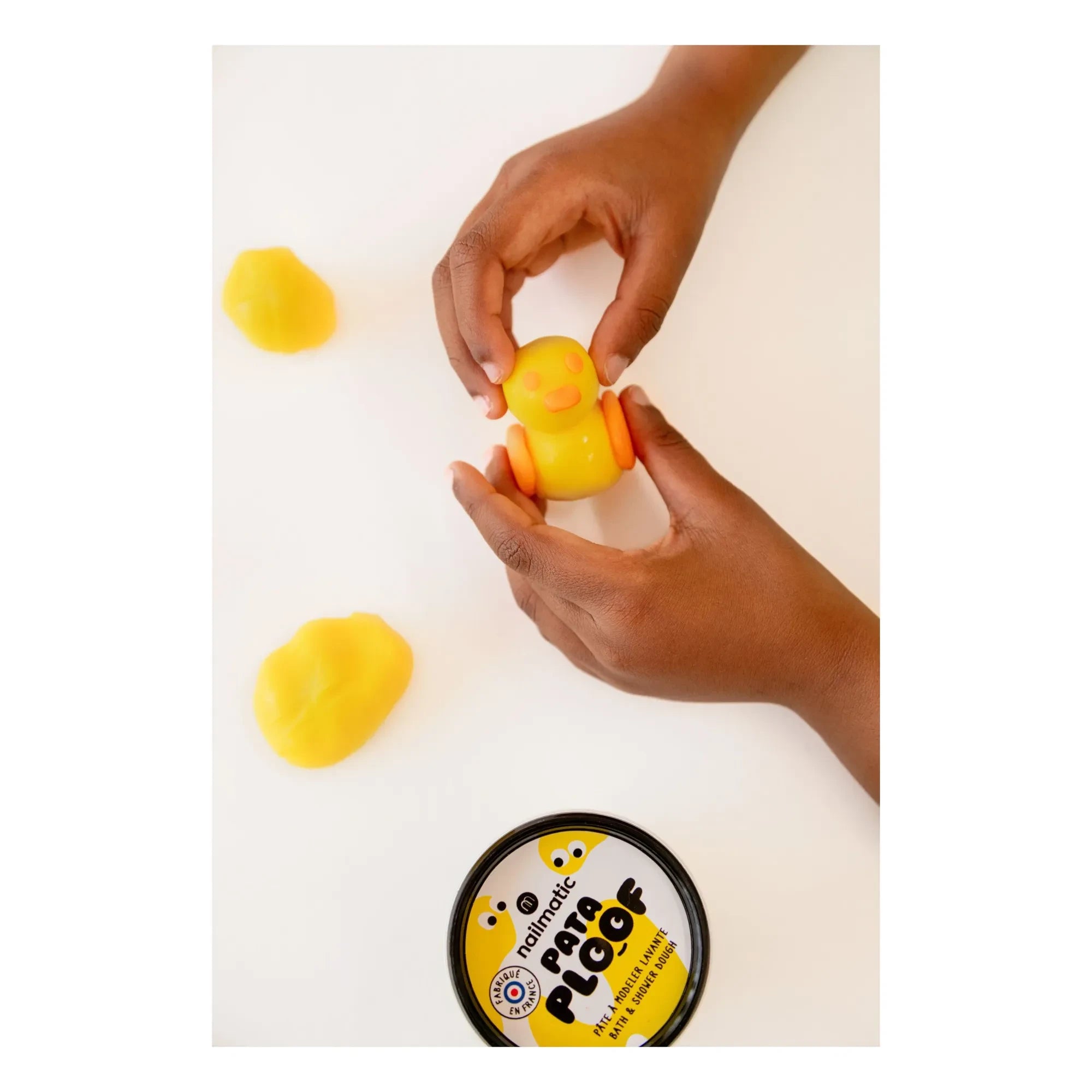 Nailmatic Kids - Pataploof waschbare Knetmasse Doppelpack mit Form | Orange