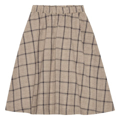 brunobruno nation - Gertrud linen and organic checkered cotton | Brown