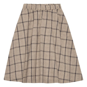 brunobruno nation - Gertrud linen and organic checkered cotton | Brown