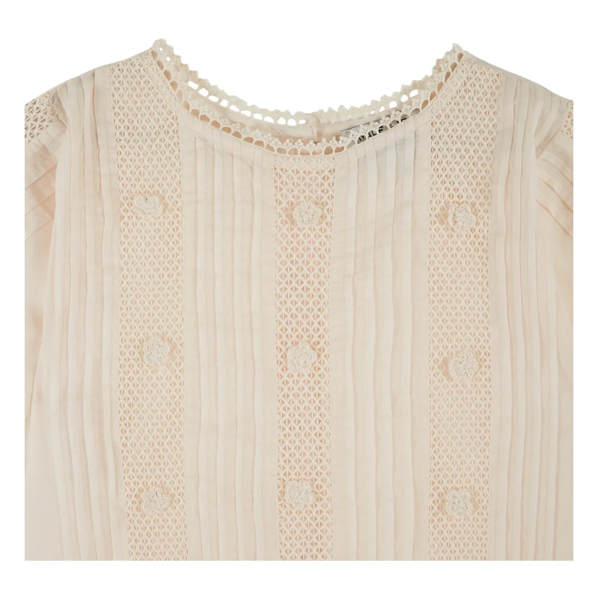 Emile et Ida – Bestickte Baumwollbluse | Creme