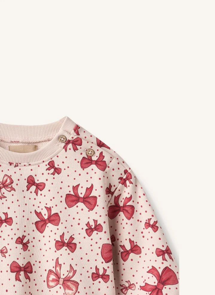 Wheat - Lia Düğümlü Sweatshirt, Organik Pamuk | Şeker Pembesi