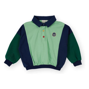 Goldie + Ace - Rugby Polo Yaka Sweatshirt | Yeşil