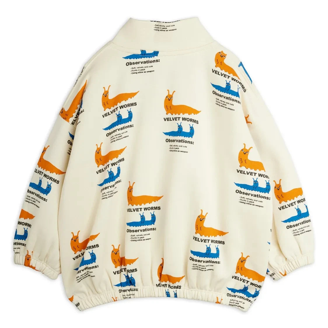 Mini Rodini - Yarım Fermuarlı Sweatshirt Organik Pamuk | Ekru