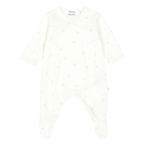 Bonpoint - Cherry Jersey Romper Pajamas | Gold