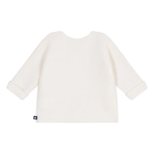 Petit Bateau – Barby Strickjacke aus Bio-Baumwolle | Weiß
