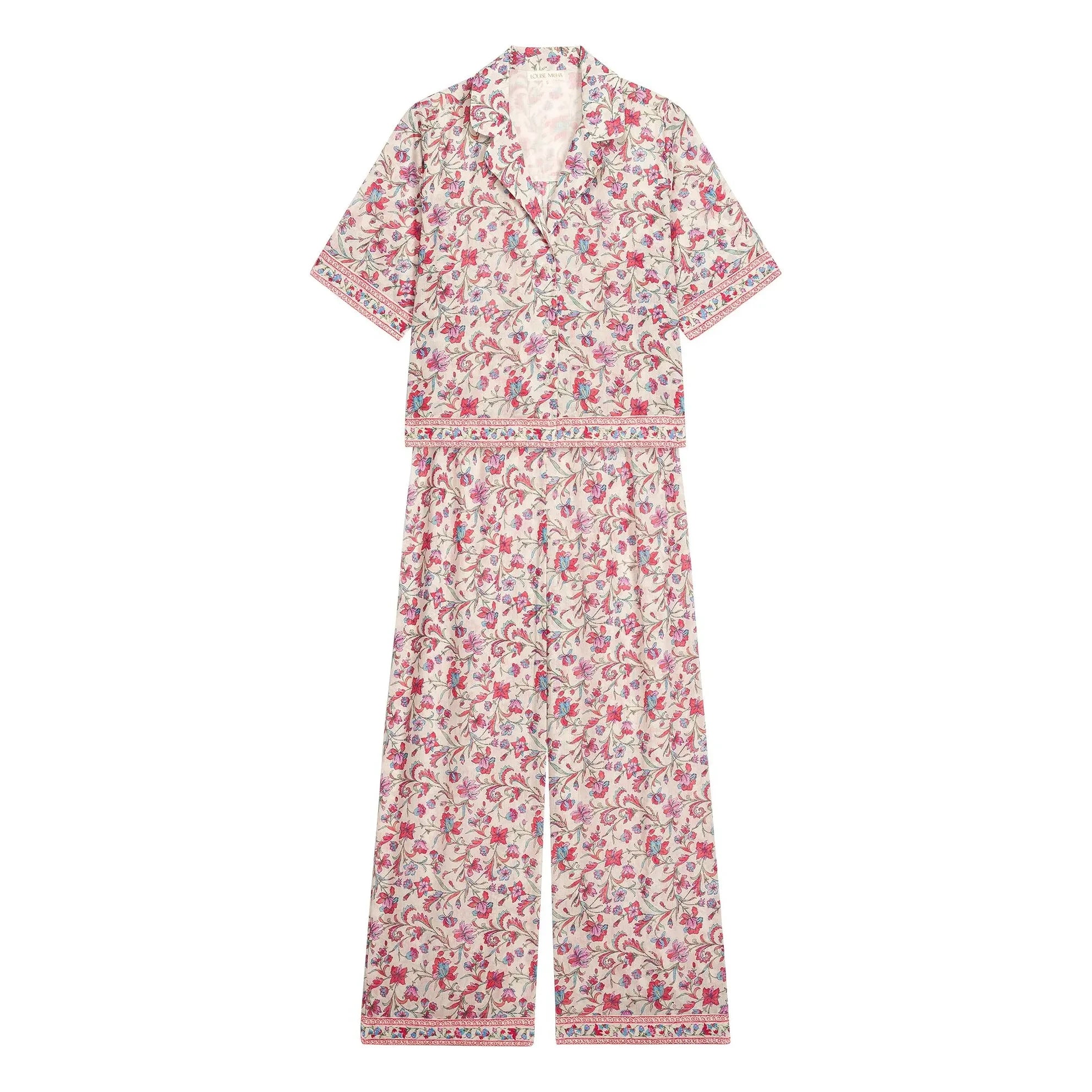 Louise Misha - Louka organik pamuk pijama | Pembe