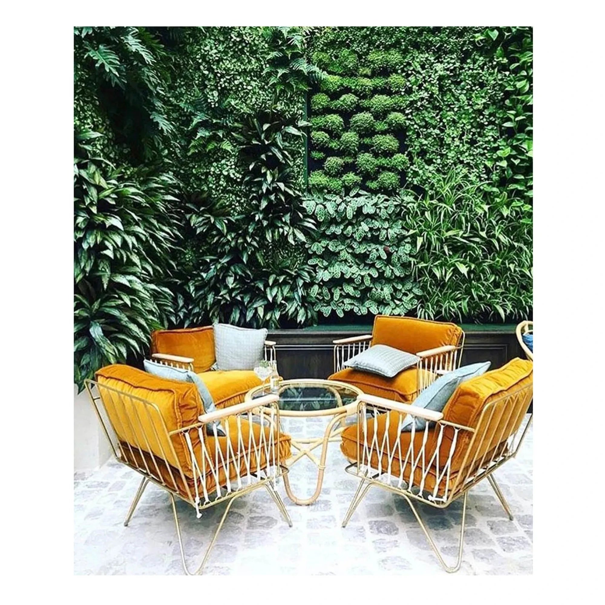 Honoré - Brushed Brass Croisette Armchair - Velvet | Ivory