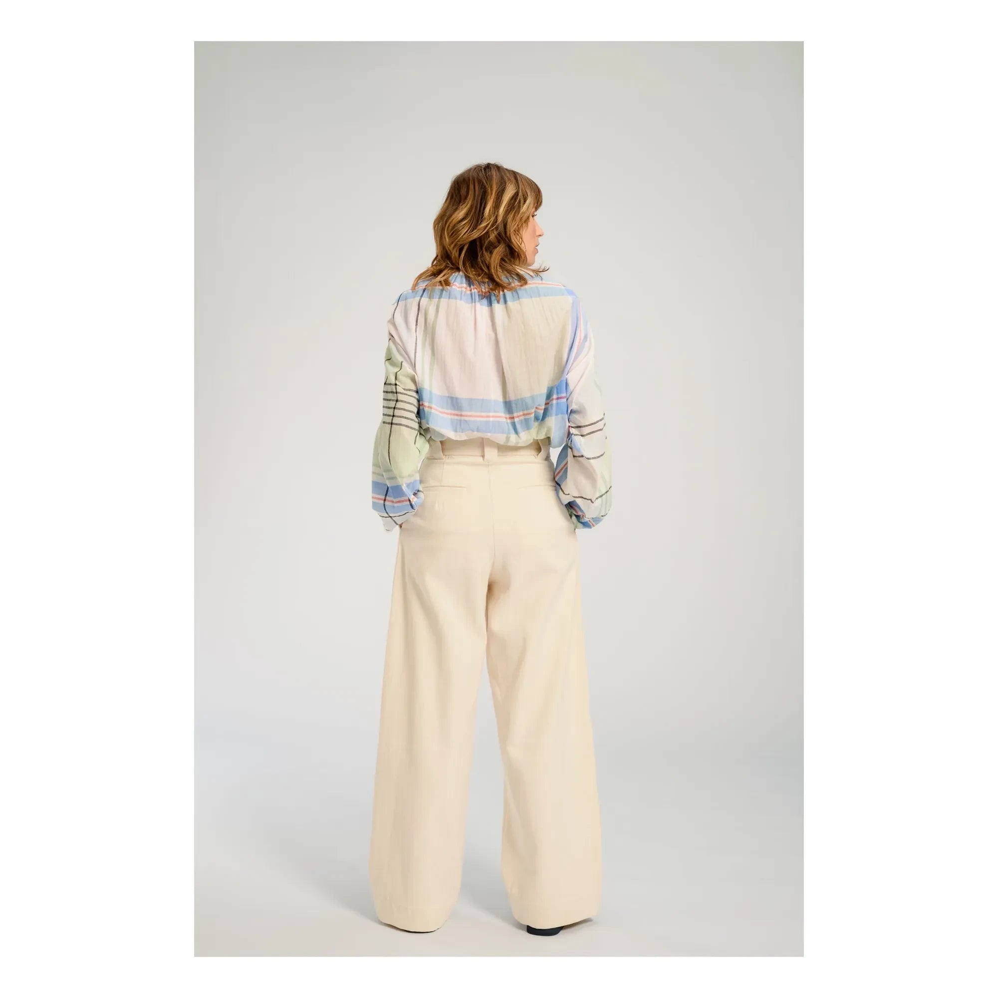 Virginie de Vinster - Blusa de cuadros Hokkaido | Azul