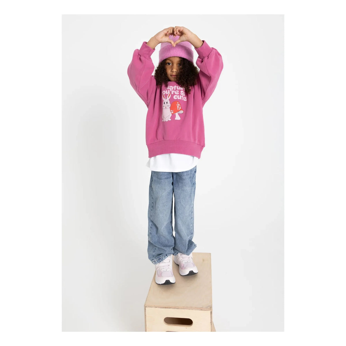 Hundred Pieces - Bisiklet yaka sweatshirt | Fuşya
