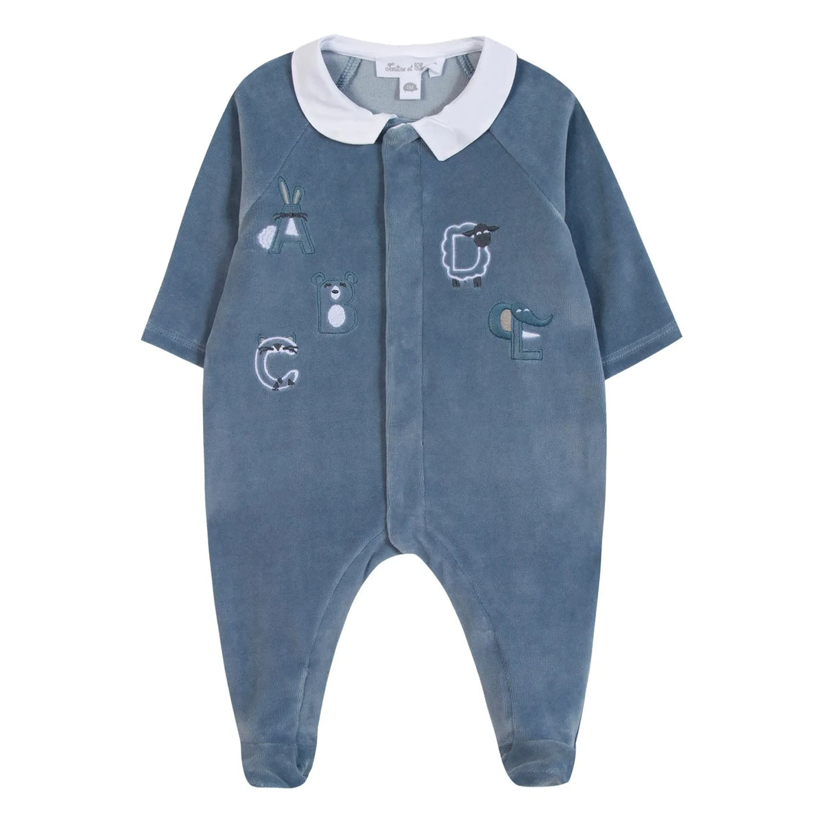 Tartine et Chocolat - Alfabe pijama | Gri mavi