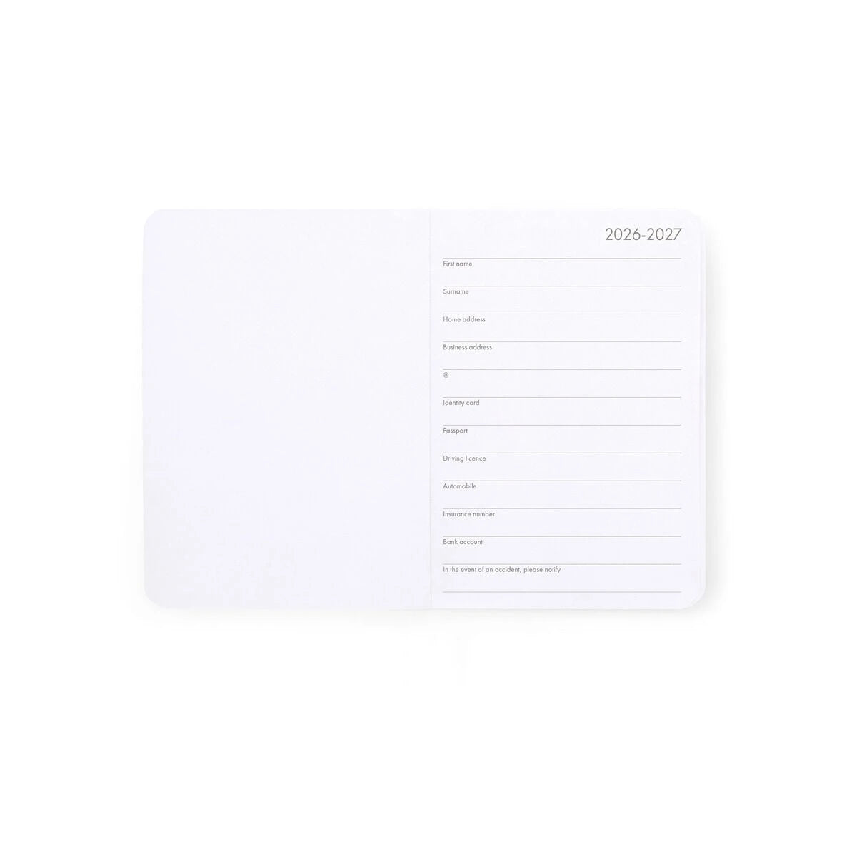 Legami - 16-Month Weekly Photo Günlük for 2026/2027 - Travel Stickers - Small with Defter
