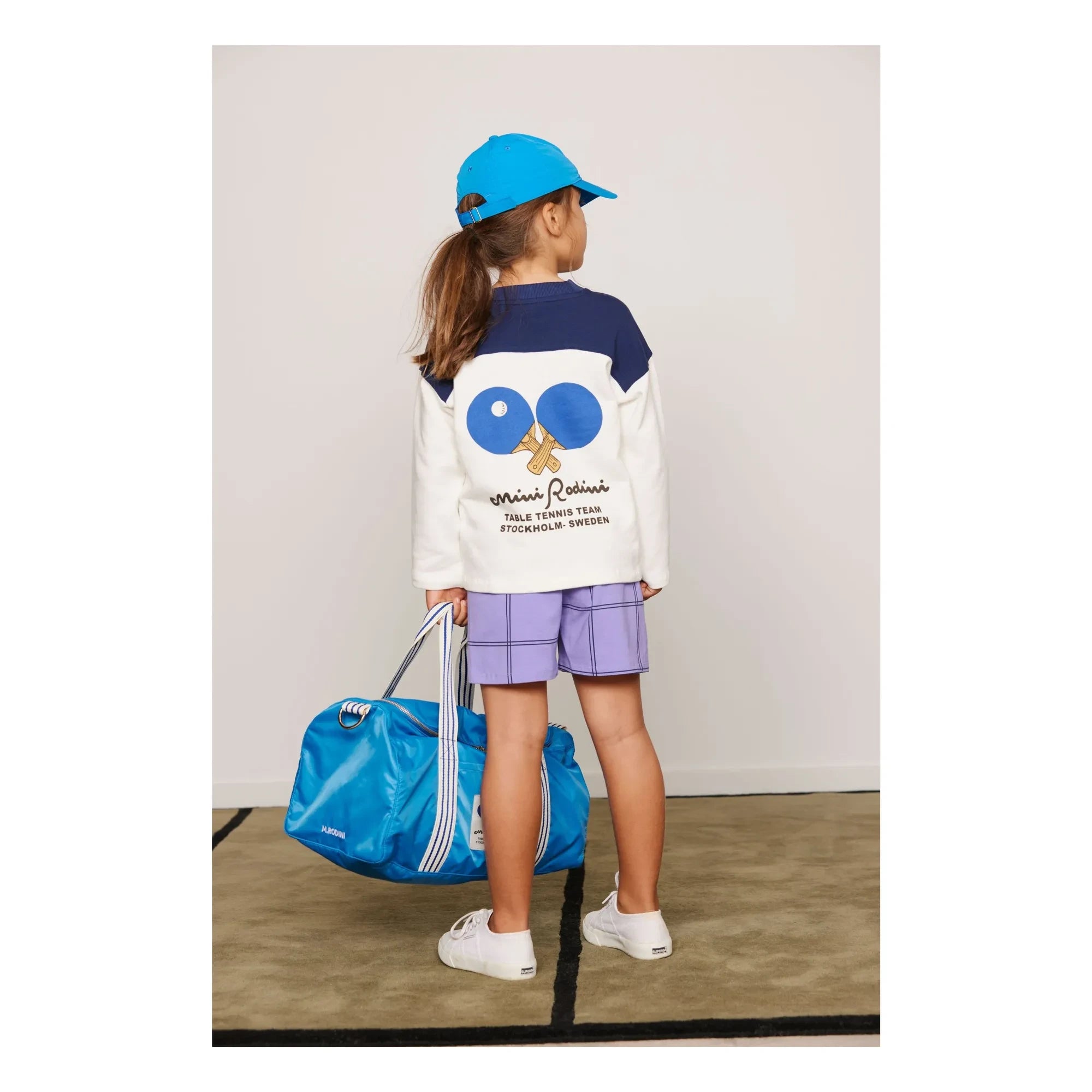 Mini Rodini - Organik pamuk Ping Pong sweatshirt | Beyaz