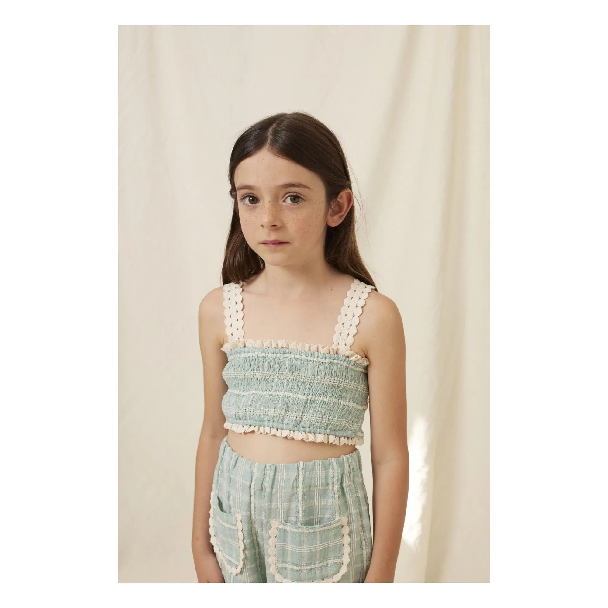 Bebe Organic - Mia Büzgülü Üst | Mavi Yeşil