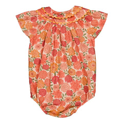 Loir - Toinette Fleurs Bio-Baumwoll Strampler | Koralle