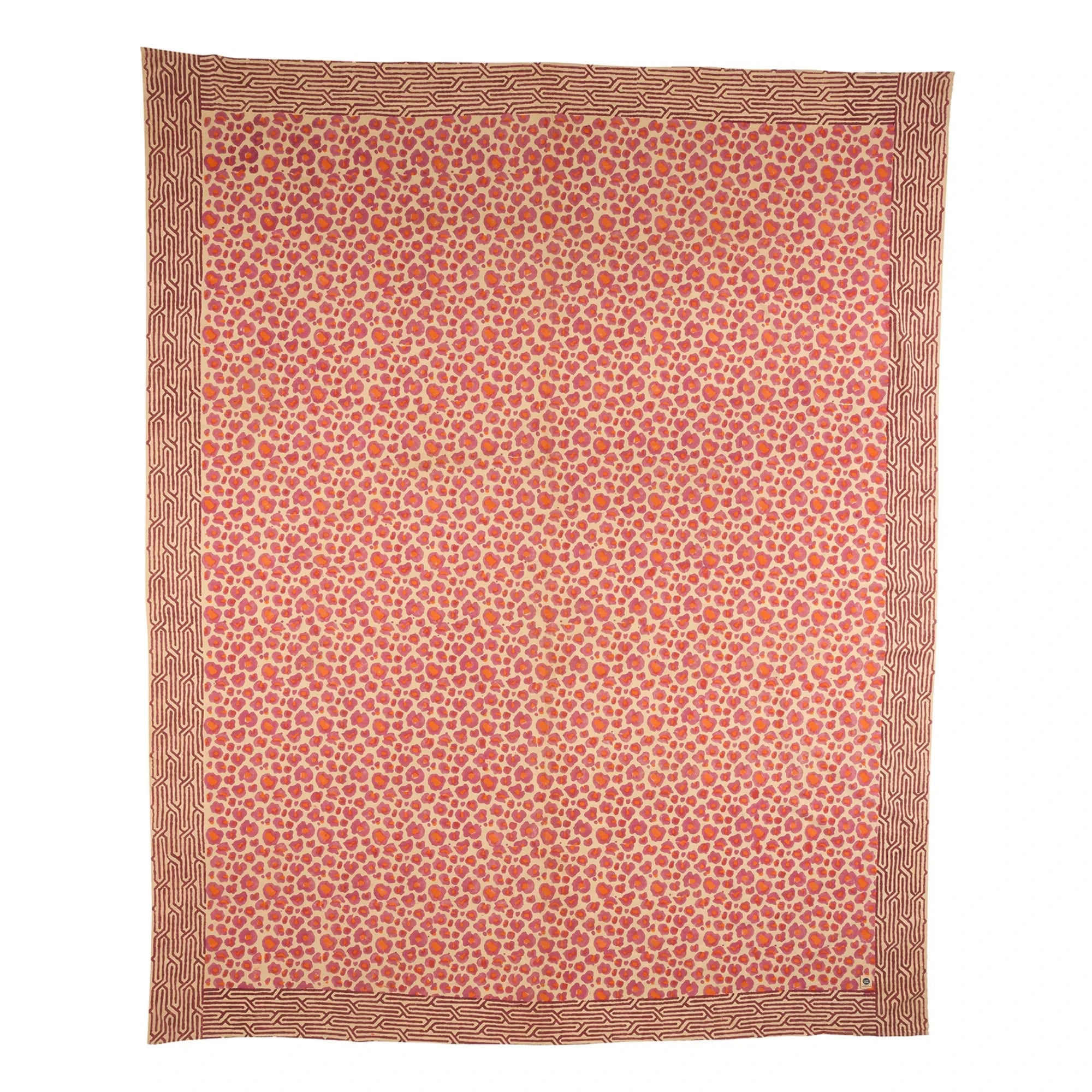 Doing Goods - Leopard Patterned Blanket and Cotton Tote Bag | Pink