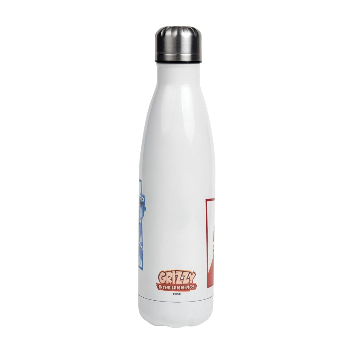 Grizzy y los Lemmings - Botella de agua de acero de 500 ml