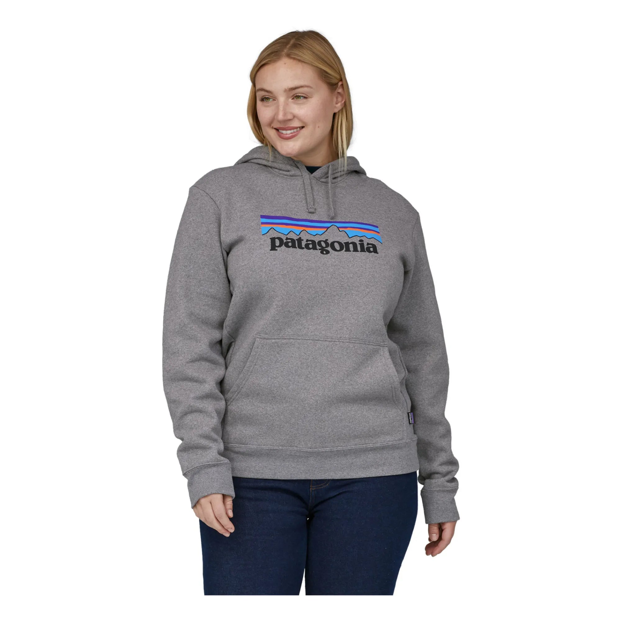 Patagonia - Logo Kapüşonlu Sweatshirt - Yetişkin Koleksiyonu | Koyu heather gri
