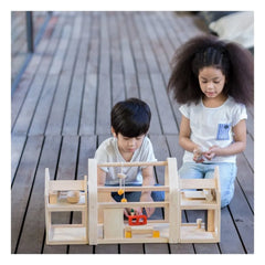 Plan Toys - Modüler 3 Parçalı Ahşap Ev