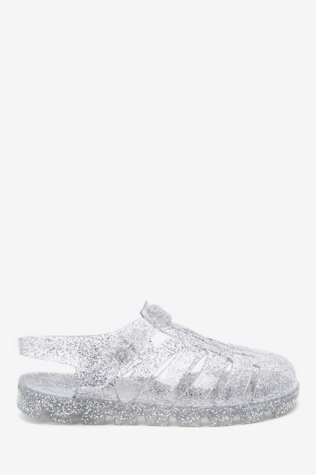 Weiter – Jelly Glitter Silver Sandalen für Kinder – 25,5 